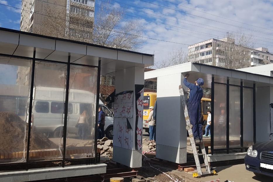 В Октябрьском районе продолжается реконструкция  торговых павильонов