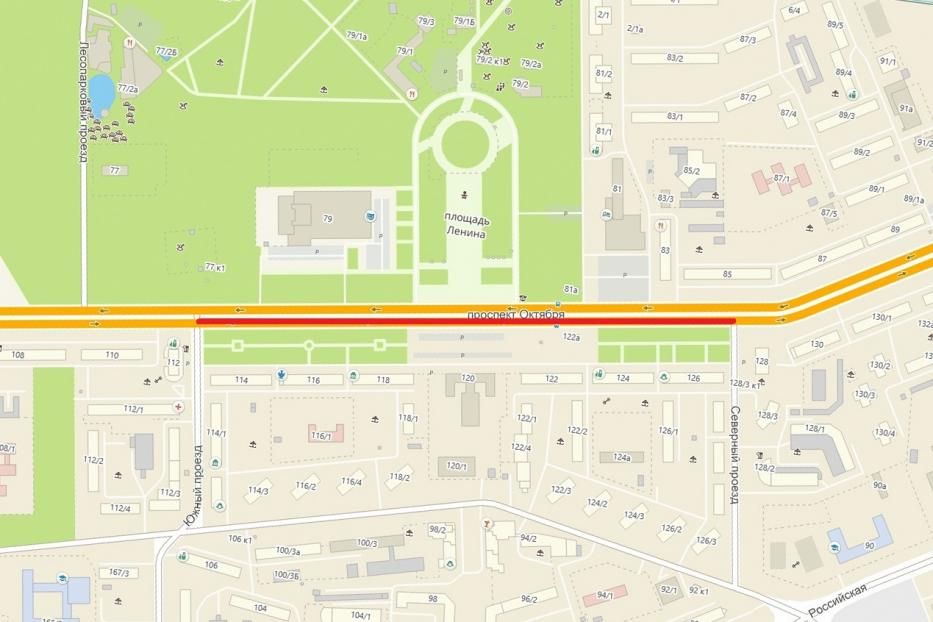 12 июня будет временно перекрыта часть проспекта Октября