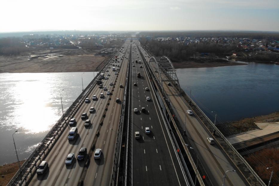 C 13 и 14 мая на мосту через реку Белую вводится реверсивное движение