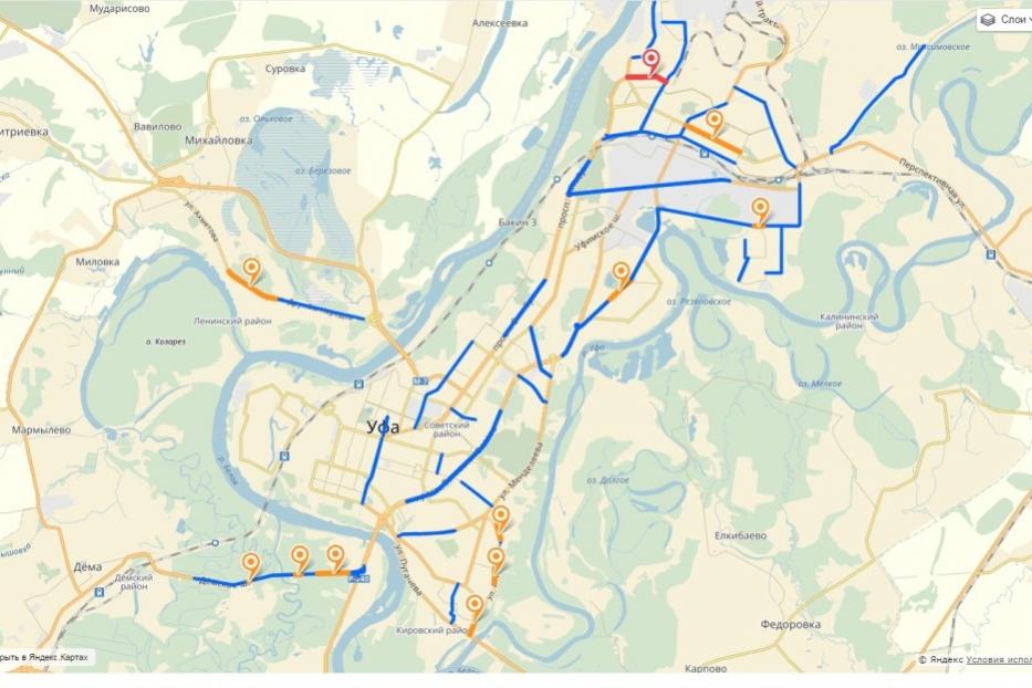 В Уфе с 23 мая 2017 года будет ограничено движение транспорта по ряду улиц