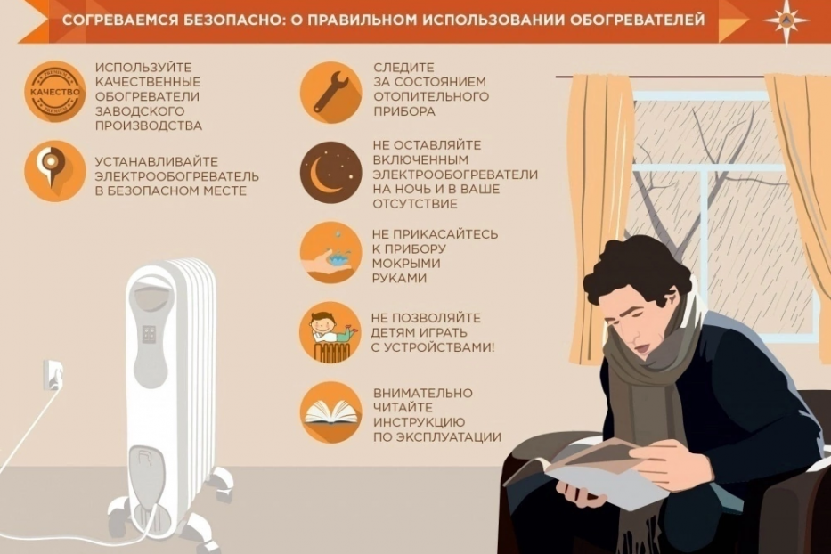 Меры безопасности при использовании электрообогревателей