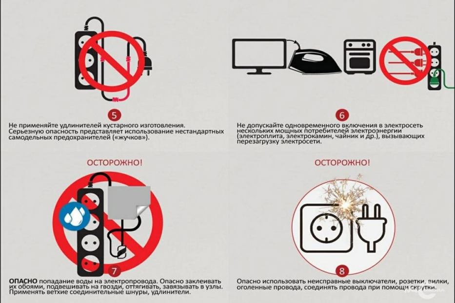 Памятка пользования электроприборами 